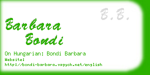 barbara bondi business card